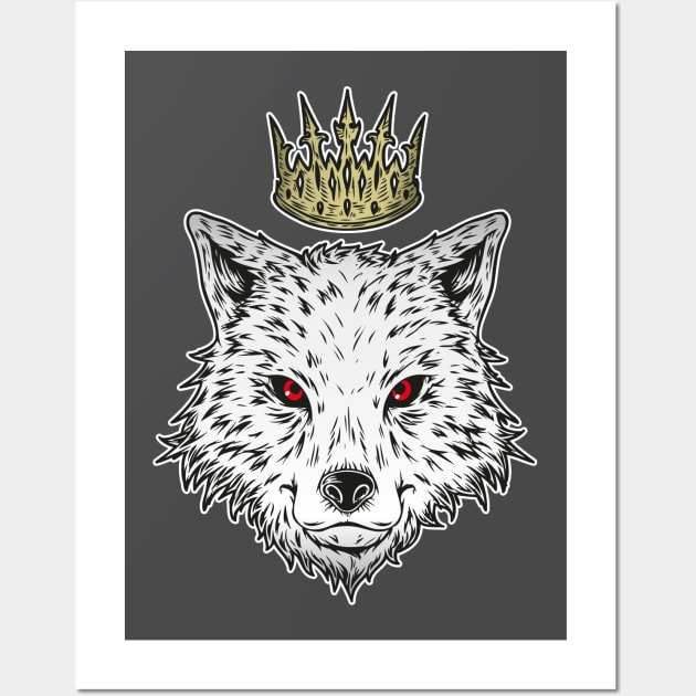 WHITE WOLF KING Wall Art by Firebrander